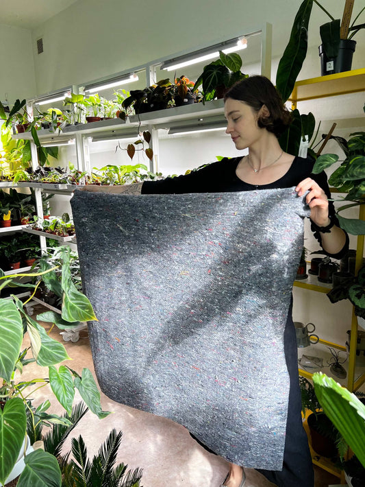 Bevattningsmatta i återvunnen textil