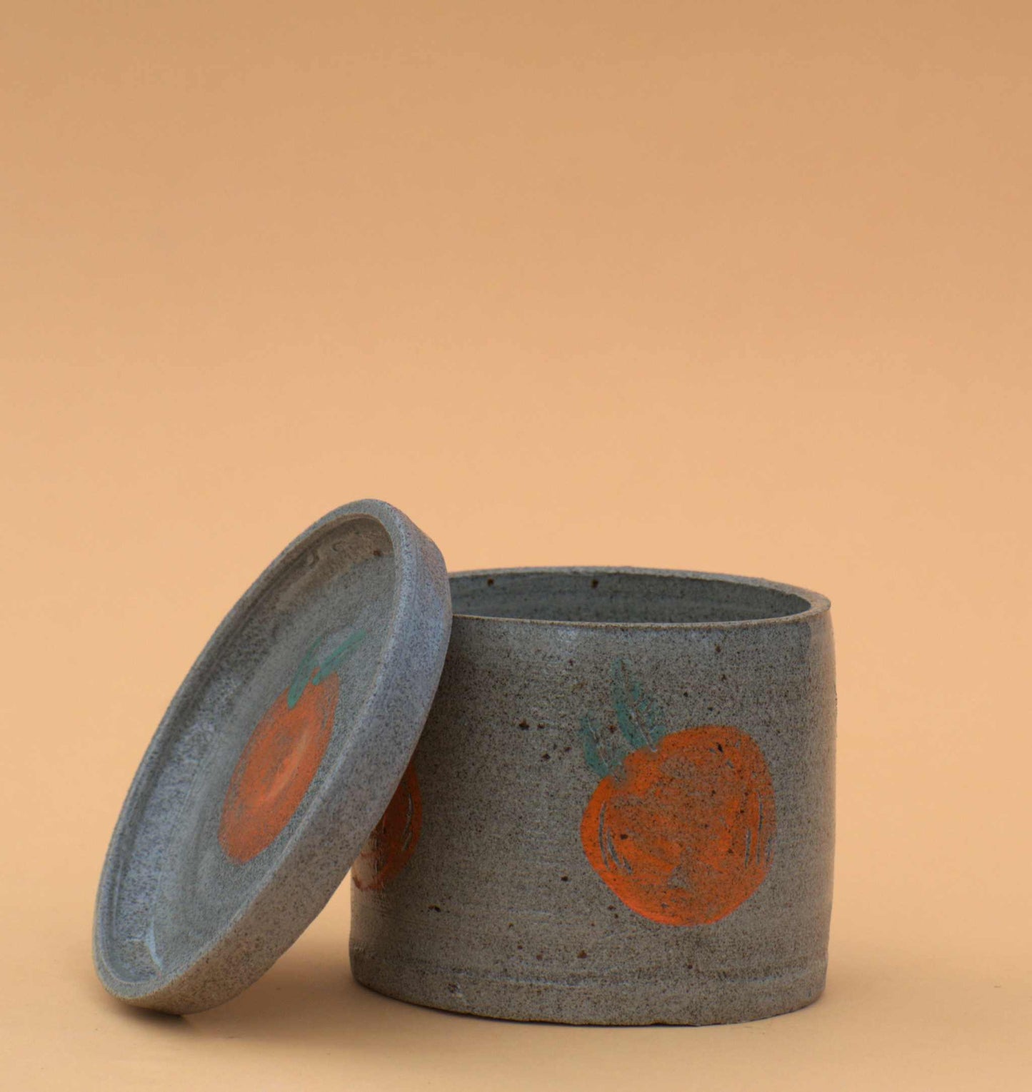 Ceramic pot with saucer | Classic | Stoneware clay