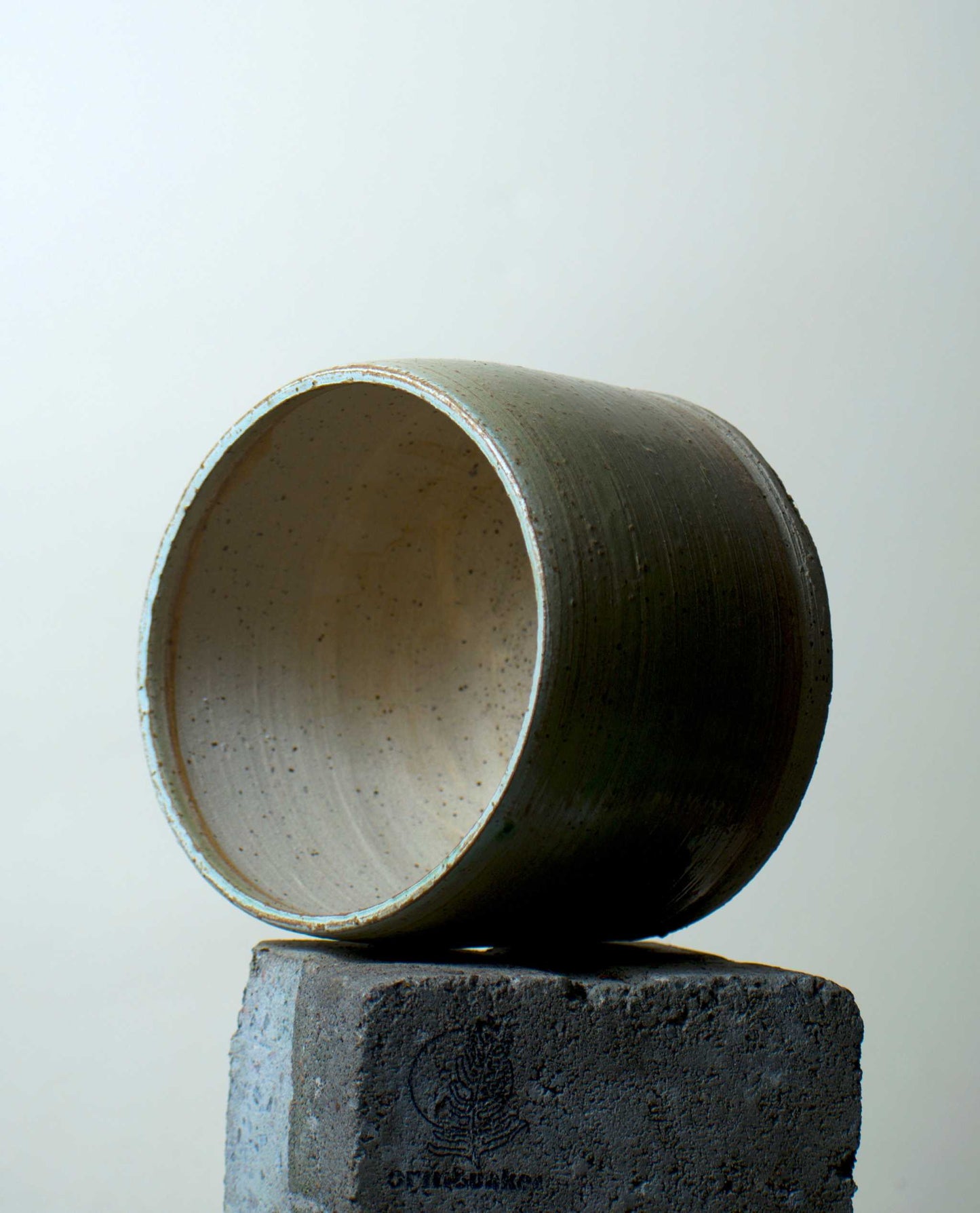 Keramiktopf grau | 13 cm | Steinzeugton