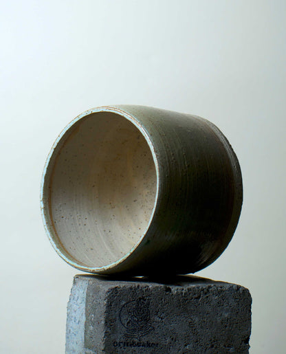 Keramiktopf grau | 13 cm | Steinzeugton