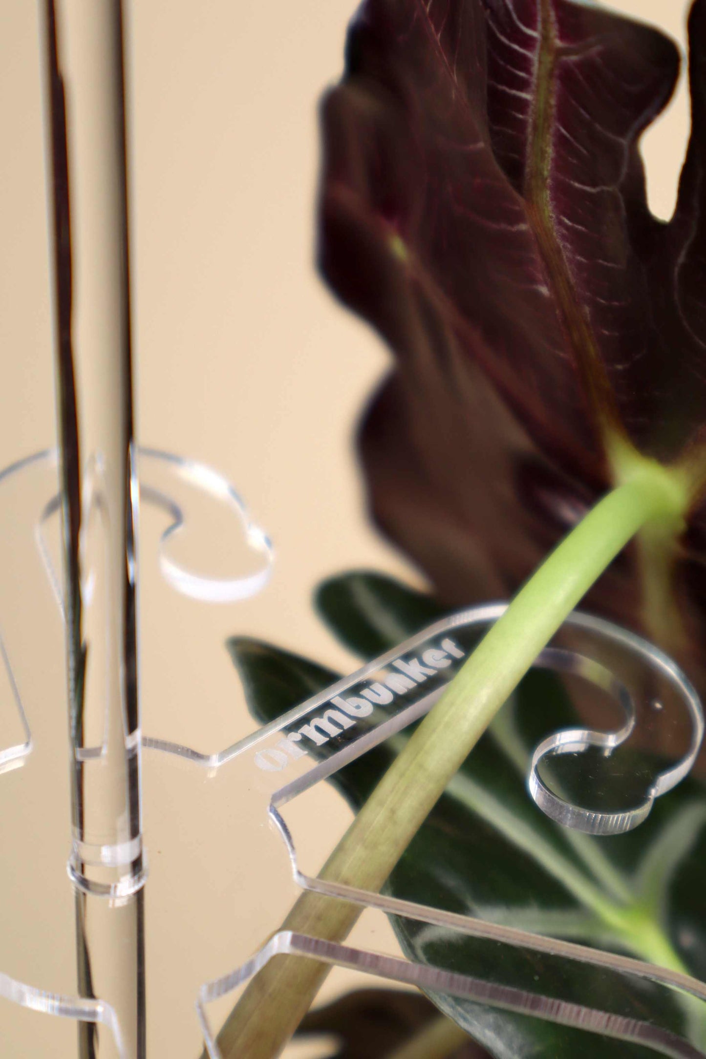 Bladstöd - Transparenta Akrylkrokar