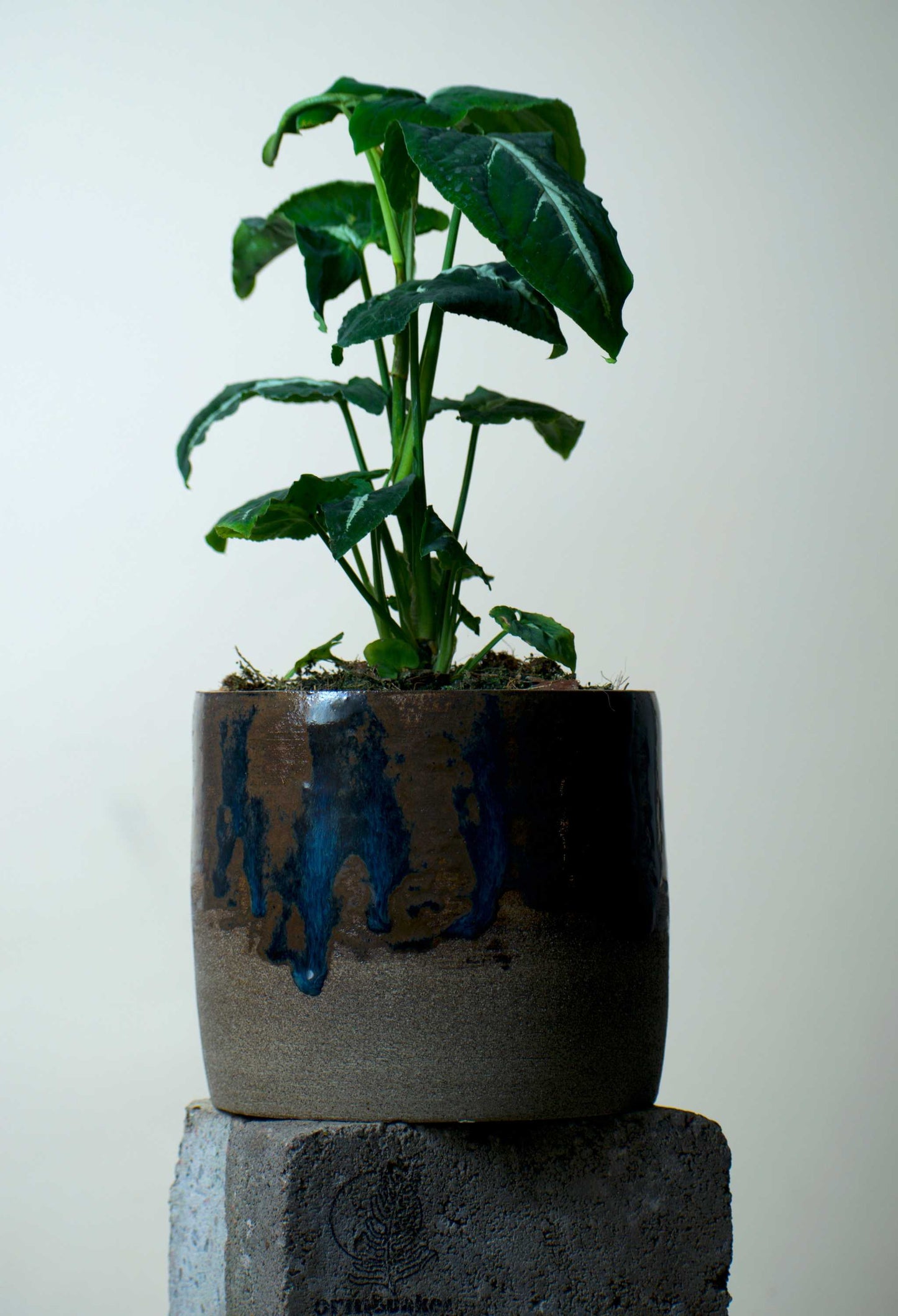 Keramikkruka 'ocean blue' | 12 cm | Stengodslera