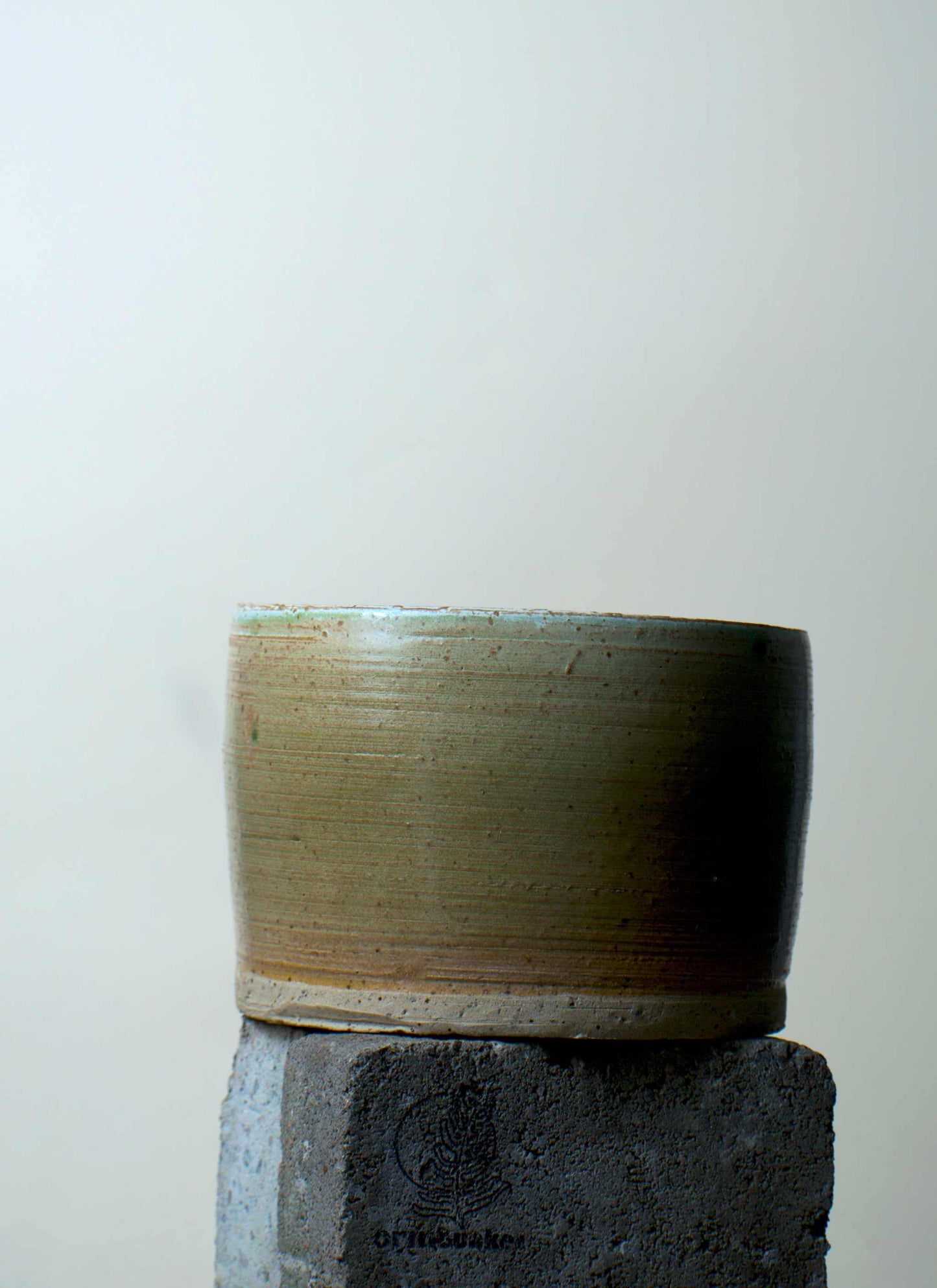 Keramiktopf grau | 13 cm | Steinzeugton