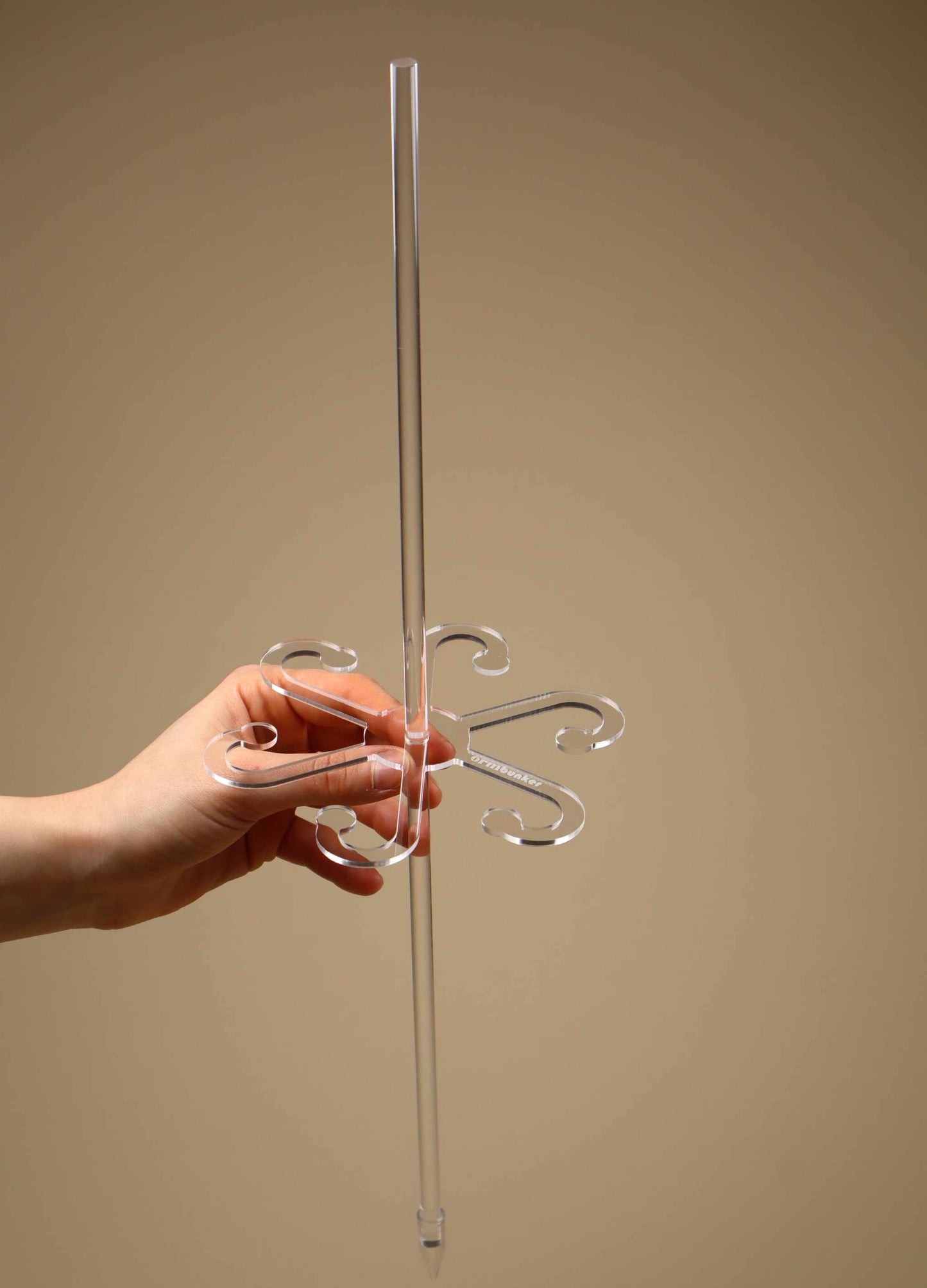 Bladstöd - Transparenta Akrylkrokar