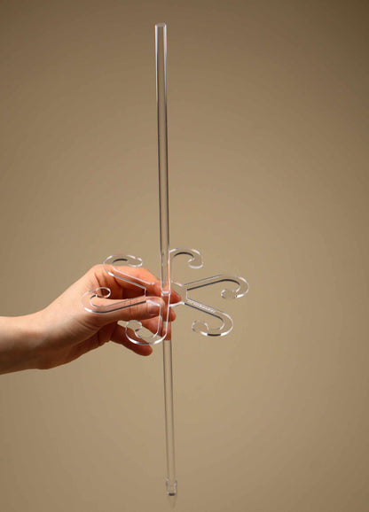 Bladstöd - Transparenta Akrylkrokar